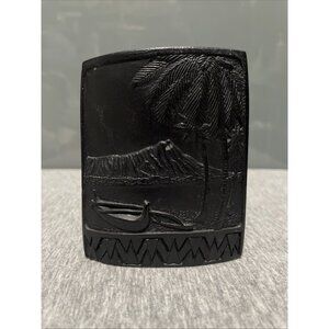 Coco Joes Vintage 1968 Tiki Black Lava Hawaii Napkin Holder Hawaiian Surf Beach